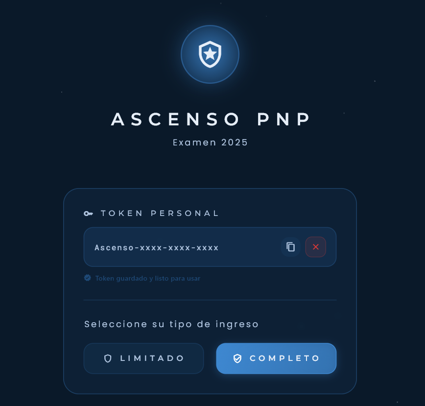Icono de Ascenso PNP en escritorio y pantalla de acceso